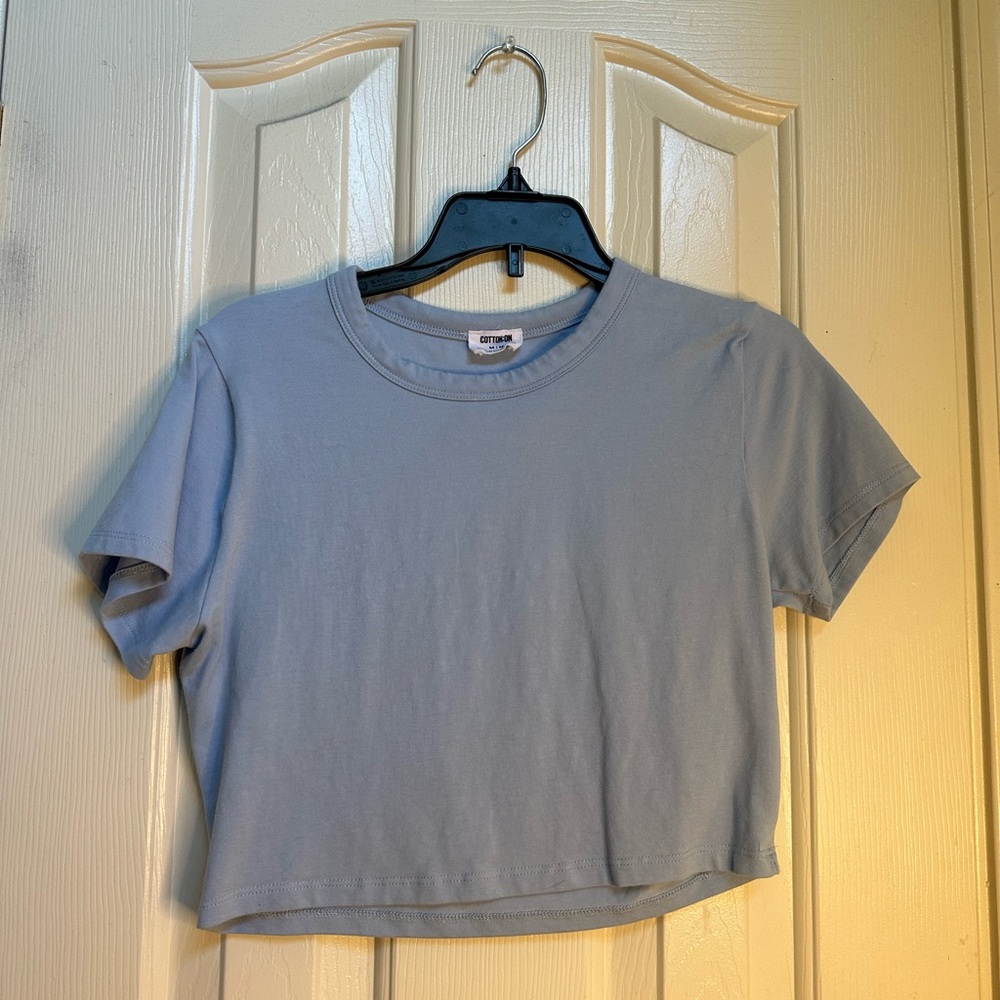Baby Blue Sold Cropped Tee